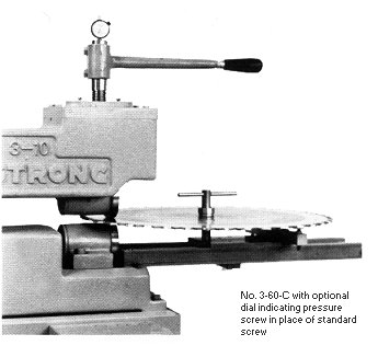 Dial indicating pressure screw