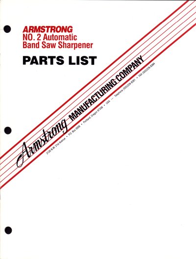 No. 2BSS parts list
