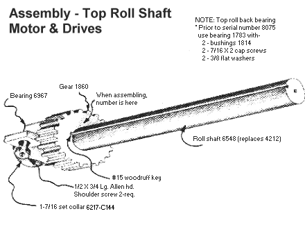 4-5-6PL top roll shaft